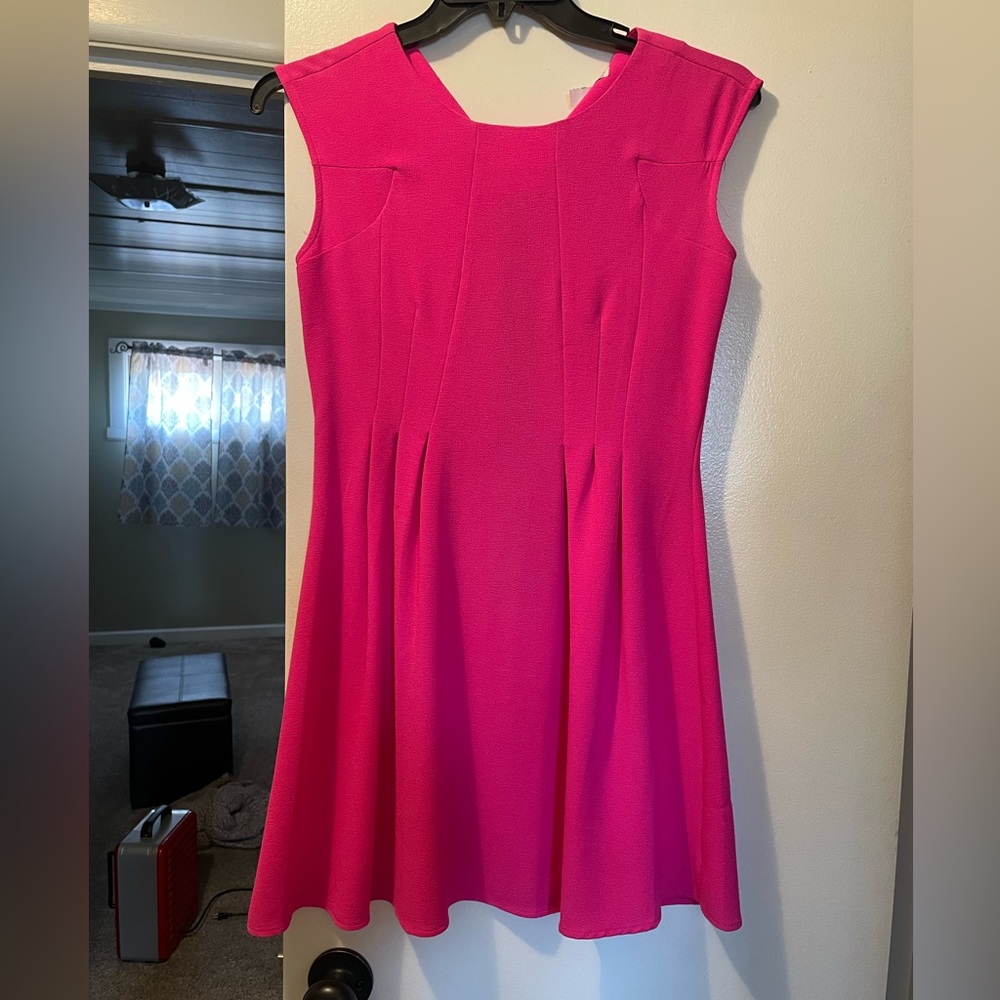 Hot pink dress. Perfect for oaks